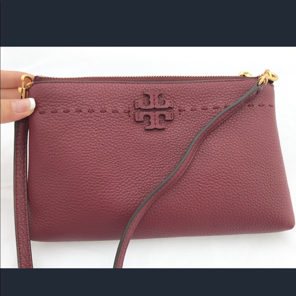 NWT Tory Burch McGraw Small Crossbody Burgundy - Picture 4 of 8